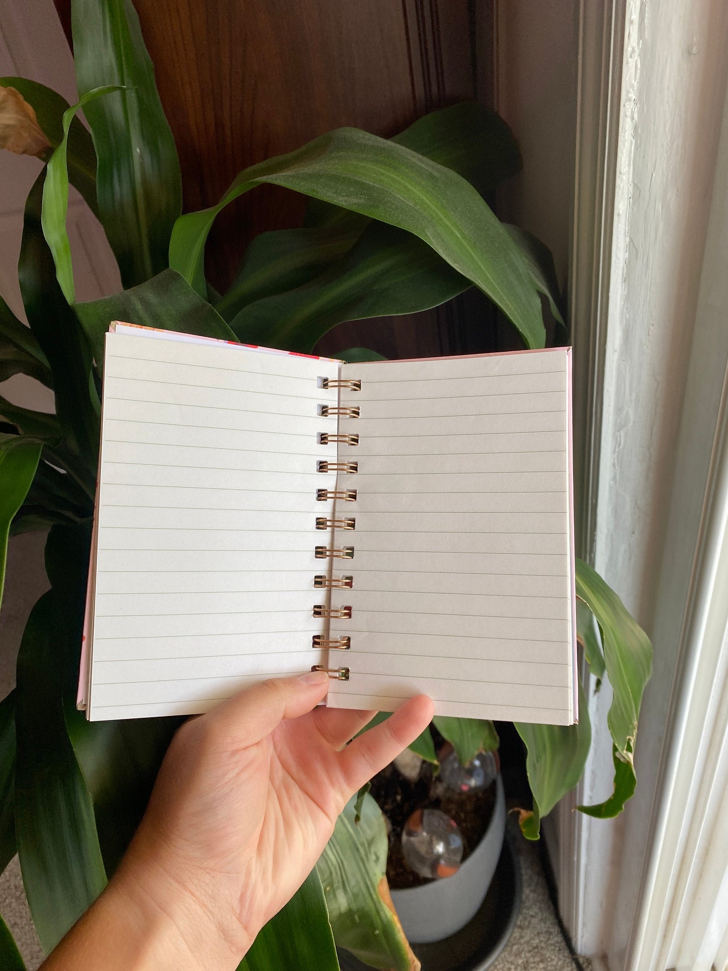 Mini Spiral Notebook - Hard Cover Handmade notebook, Botanical stationery, Spiral Notebook, Cute Sketchbook, Notepad, Mini Notebook