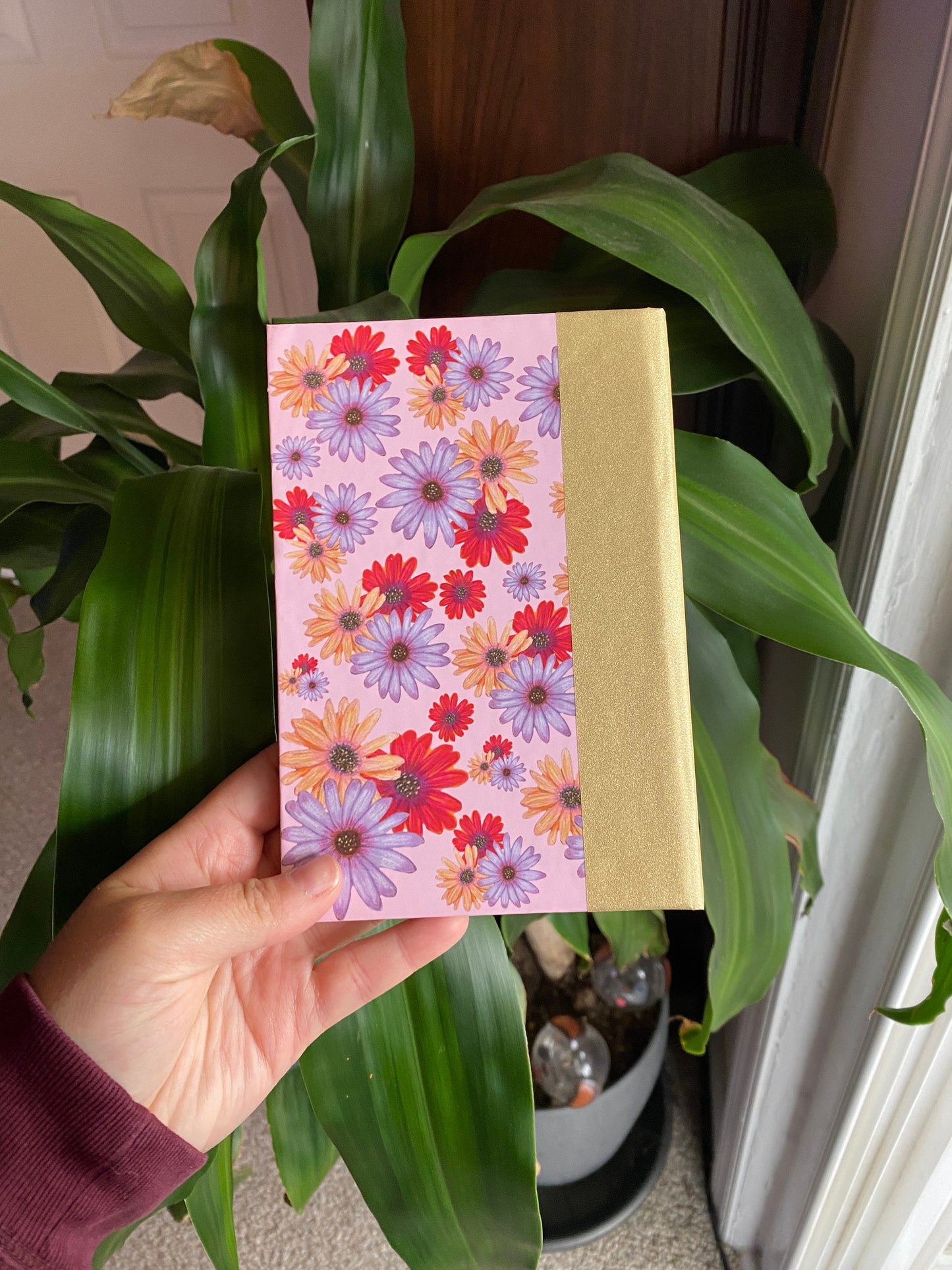 Mini Day Planner Notebook - Hard Cover Schedule planner, Botanical stationery, Pocket planner, Daily Schedule, Notepad, Hard Back Planner